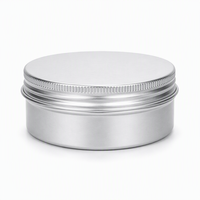 Pot vide mat personnalisé avec logo, 30 ml, motif floral, avec couvercle à vis, en aluminium, pour baume à lèvres, bougies, emballage cadeau pour fêtes