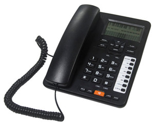 Téléphone analogique à deux lignes avec identification de l'appelant, téléphone filaire professionnel, téléphone de bureau à domicile, téléphone d'hôtel - Product Image 3