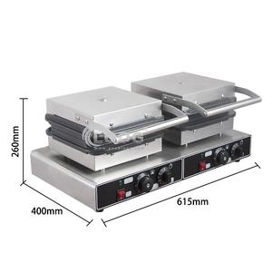 Haute efficacité Snack Food Equipment Corps en acier inoxydable Plaque en fonte Rectangle belge <span class=keywords><strong>Gaufrier</strong></span> <span class=keywords><strong>Prix</strong></span> - Product Image 5