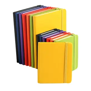 A5 Hardcover CMYK Printing Pu Leather Journal Notebook With Sewing Binding