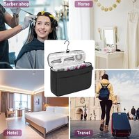 Sac de rangement de voyage compatible avec Dyson Airwrap Styler Sac de voyage portable pour bigoudi et fixation avec multi-poches