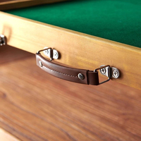 Ensemble de Mahjong en mélamine tendance avec table pliante en bois massif portable pour les voyages, le camping, les jeux de table en famille en intérieur