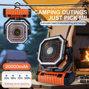Ventilateur de camping portable rechargeable 20000mAh oscillant avec lumière pour usage extérieur - Product Image 1