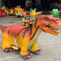 Attraction du parc d'attractions Dino City : Manège pour enfants sur le thème des dinosaures, parc d'aventure métallique intérieur/extérieur, centre commercial, parc de trampolines, jardin