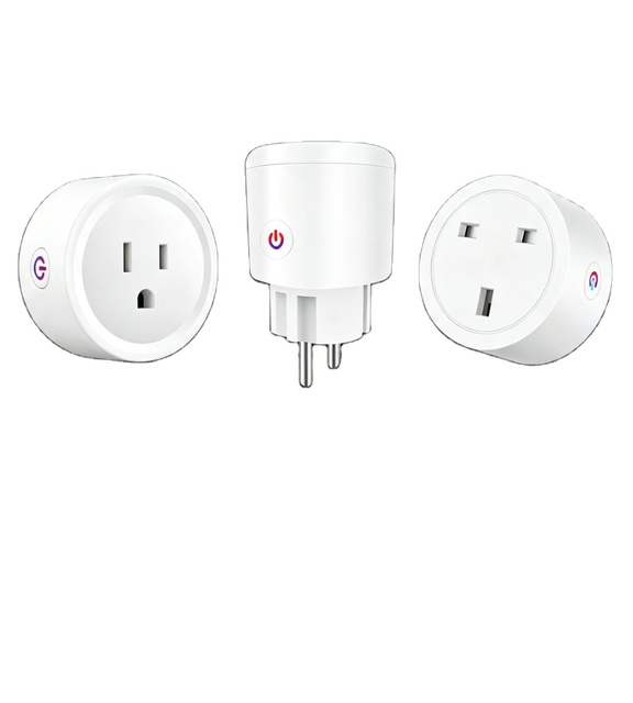 Tuya WiFi Smart Socket Voice Control Mobile Wireless Remote Smart Plug Energy Monitoring EU/UK/US Standard Conversion Plug No