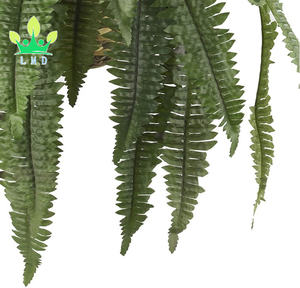 Tanaman Hias <span class=keywords><strong>Boston</strong></span> Fern Buatan dalam Keranjang Gantung, Dekorasi Dinding Rumput Tahan Lama untuk Interior/Eksterior Rumah, Kantor, atau Taman - Product Image 2