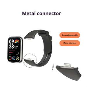 Adaptateur en métal, bracelet en silicone pour <span class=keywords><strong>Xiaomi</strong></span> <span class=keywords><strong>Mi</strong></span> <span class=keywords><strong>Band</strong></span> 8 Pro 10 Pro, bracelet pour Redmi Watch 6 <span class=keywords><strong>5</strong></span> 4 - Product Image 5