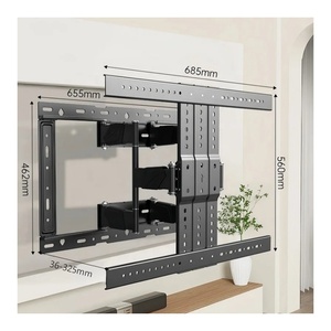 Support mural extensible pour téléviseur, réglage de l'inclinaison, grand support mural universel pour téléviseur, convient aux téléviseurs à écran plat de 50 à 90 pouces - Product Image 3
