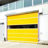 Porte à enroulement rapide moderne en acier inoxydable avec revêtement en bâche PVC, imperméable, coupe-vent, surface finie, intérieur