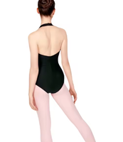 CL00483 Justaucorps de danse et de ballet pour femme, dos halter, avec logo personnalisé, design tendance