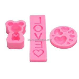 Moldes de silicona para dulces y Chocolate, molde de amor de corazón de oso de boda, decoración de pasteles con Fondant, molde para cupcakes para hacer el Día de San Valentín - Product Image 4