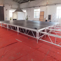 Système d'insertion en aluminium, plateforme modulaire portable, légère, antidérapante, hauteur réglable, scène extérieure pour événements