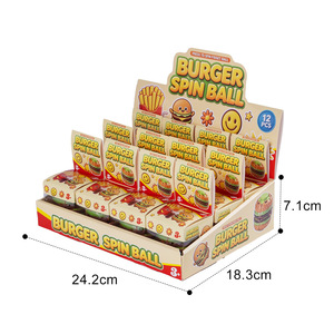 ของเล่นคลายเครียดแบบกดแล้วปล่อย ลูกบอลหมุนรูปแฮมเบอร์เกอร์ ของเล่นคลายเครียด ของตกแต่ง ชุดครบชุดในกล่อง - Product Image 4