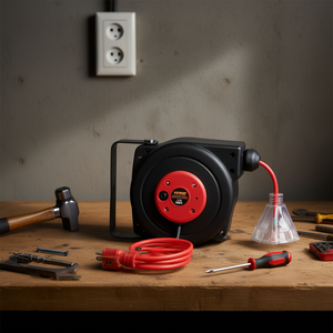 Enrouleur de câble rétractable Vevor 30 pieds 16 AWG 3C SJTOW pour une utilisation pratique - Product Image 2