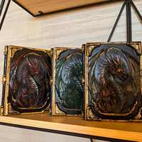 Nouveau Journal de Composition Rétro Exquis en Résine Sculptée Dragon, Couverture Rigide Multicolore Découpée, Ornement Promotionnel Artisanal Élégant