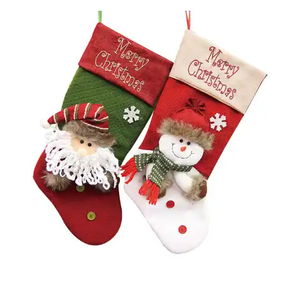 Chaussette de Noël personnalisée haut de gamme avec logo brodé, motif Père Noël et renne, sac cadeau pour bonbons, mini chaussette du Père Noël, Guangdong - Product Image 3