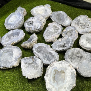 Commercio all'ingrosso di alta qualità naturale Reiki <span class=keywords><strong>pietra</strong></span> spirituale pietre di guarigione messicano agata di cristallo <span class=keywords><strong>Geode</strong></span> per la decorazione - Product Image 3