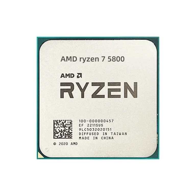 Amd Ryzen 7 5800 सॉकेट Am4 3200 Mhz आवृत्ति के साथ 8 कोर Radeon वेगा ग्राफिक्स प्रोसेसर का समर्थन Am4 मदरबोर्ड