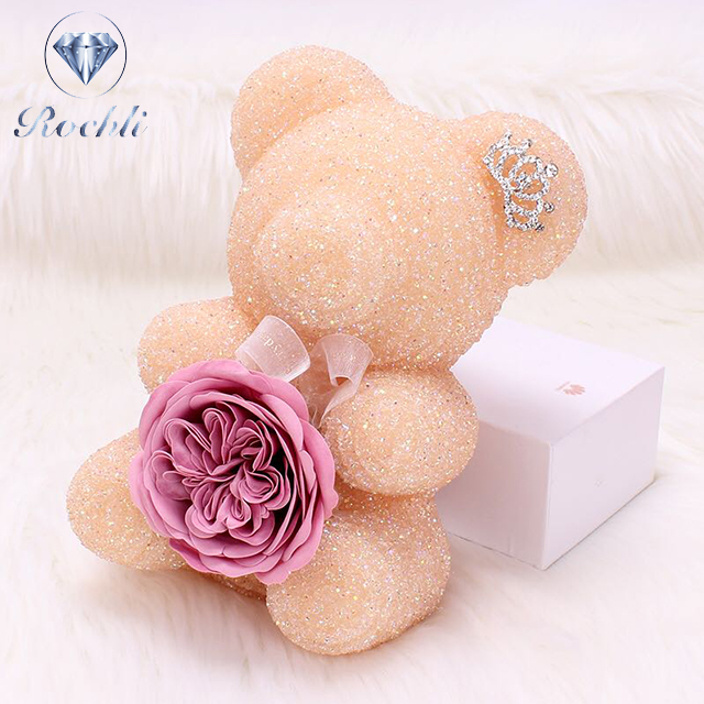 beige diamond bear