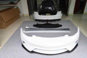 Kit carrosserie original conversion avant arrière pare-chocs latéral jupe lèvre diffuseur spoiker aile capot kit pour <span class=keywords><strong>tesla</strong></span> modèle <span class=keywords><strong>3</strong></span> kit carrosserie rebot - Product Image 2