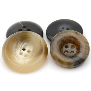 2025 Chất lượng cao của nút áo nhựa Polyester 4 lỗ xuống áo/áo gió màu nâu trắng nút màu đen - Product Image 4