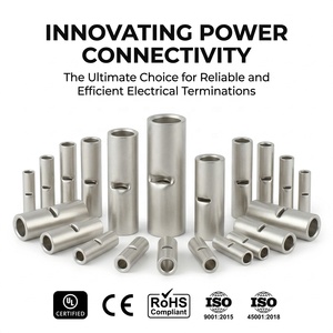 BN Non Insulated Butt Connector Copper Tube Splice Terminal Tin Plated Electrical Cable Wire Crimp Joiner Sleeve AWG ISO