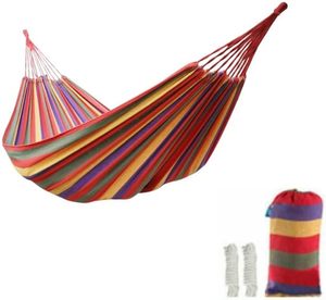 Hamaca individual de lona gruesa para camping al aire libre, cama colgante portátil, columpio para dormir, para ocio y uso doméstico. - Product Image 1