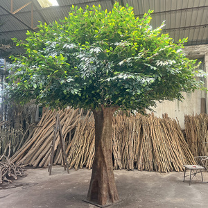 Artificial <span class=keywords><strong>verde</strong></span> enorme Ficus al aire libre árbol artificial de fibra de vidrio Banyan Tree con naranja manzana limón <span class=keywords><strong>verde</strong></span> árboles de hojas - Product Image 5