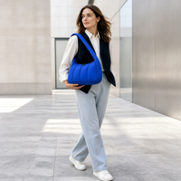 Sac à bandoulière matelassé léger en nylon pour femme, sac à main décontracté pour le quotidien et le shopping, sac sous le bras pour femme