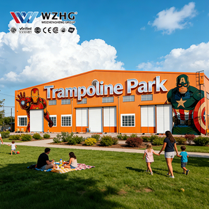 Estructura de Acero Prefabricada para Parque de Trampolines, Centro Logístico, Eficiente Energéticamente, 50x80m, Segura, 50m de Longitud, Larga Duración - Product Image 1