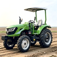 Multifunktionaler 4x4 Kompakttraktor 70 PS Reisfeld-Landwirtschafts-Dieseltraktor Hydraulischer Traktor für Ingenieurmaschinen