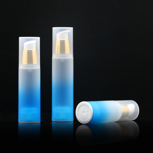 Botella de plástico con pulverizador sin aire para cosméticos, botella de lujo, oro rosa, plata, 15ml, 30 ml, 50, 100ml, 120ml, 80, 1oz, 4 oz, Azul, <span class=keywords><strong>Blanco</strong></span> - Product Image 2