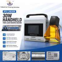 Graveur laser à fibre IPS-LH830B, machine de marquage laser portable 30W pour métal, QR, texte, plaque signalétique, laser classe 2