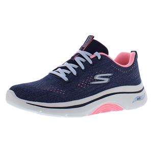 รองเท้า Skechers Go Walk Arch Fit 2.0 สำหรับผู้หญิง สีกรมท่าชมพูร้อน สไตล์รองเท้าเดิน - Product Image 1
