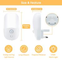 Veilleuse LED ZHILAI Mini Moderne 0,5W avec détecteur de mouvement PIR, à brancher, intensité réglable, pour chambre d'enfant et salle de bain