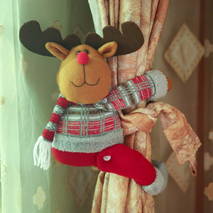 Abrazaderas de Cortina de Felpa Navideñas, Muñecos de Santa, Muñeco de Nieve y Reno, Decoración Navideña para Ventanas del Hogar, Hebillas Decorativas para Cortinas - Product Image 2