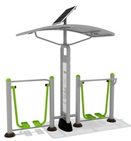 Equipo de Ejercicio al Aire Libre Personalizable con Pantalla de Datos Alimentada por Energía Solar