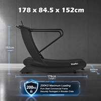 Caminadora Curva VIGFIT para Entrenamiento Cardiovascular, 6 Niveles de Resistencia Ajustable, Pantalla LCD, Máquina para Correr Comercial para Gimnasio