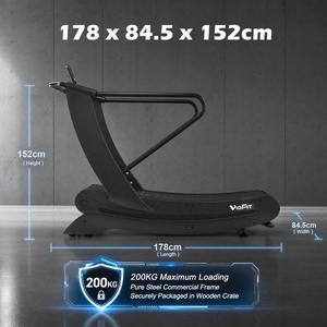 Tapis roulant VIGFIT Cardio <span class=keywords><strong>Training</strong></span> Curve, résistance réglable sur 6 niveaux, écran LCD, machine de course commerciale pour salle de sport - Product Image 3