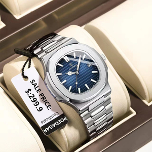 <span class=keywords><strong>Montre</strong></span>-bracelet <span class=keywords><strong>de</strong></span> <span class=keywords><strong>luxe</strong></span> Poedagar pour homme, <span class=keywords><strong>montre</strong></span> carrée pour homme, étanche, lumineuse, date, acier inoxydable, quartz. - Product Image 2
