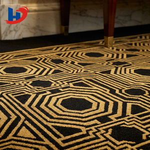 Tapis <span class=keywords><strong>en</strong></span> rouleau HENGJIU de luxe, imprimé, à motifs géométriques, <span class=keywords><strong>en</strong></span> PP et nylon, tufté sur mesure, pour décoration intérieure élégante - Product Image 1