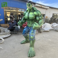 Statue de Hulk en fibre de verre décorative 2024, H200cm, statue de dessin animé en résine