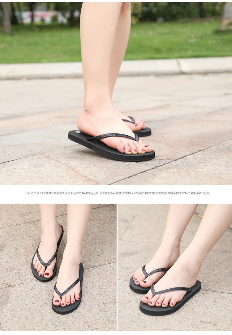 Fashion ladies PU upper shoes anti- slip casual Women's flip flops