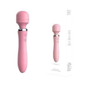 Vibrateur AV pour femmes Rechargeable Masseur vibrant double extrémité avec réglages de vitesse variables Silicone étanche Jouet <span class=keywords><strong>sexy</strong></span> - Product Image 2