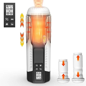 ของเล่นทางเพศสำหรับผู้ชาย เครื่องช่วยสำเร็จความใคร่ชายแบบสั่นพร้อมระบบดูดและทำความร้อน ขยายได้ มีหน้าจอ LCD แสดงผล - Product Image 1