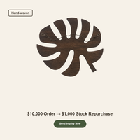 Porte-bouteilles en bois en forme de feuille de Monstera, Organisateur de rangement mural pour bar, Décoration de cuisine, Support à verres, Vente en gros OEM, Porte-verres à vin