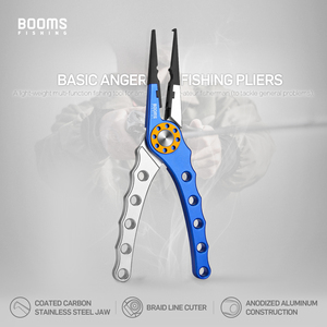 Booms Fishing X01 Aluminum Fishing Pliers with Sheath and Lanyard Blue 20cm Fishing Line <b>Cutters</b> - Product Image 2