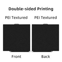 Plaque PEI noire texturée double face en acier à ressort thermolaqué pour imprimantes 3D, pièce flexible de retrait personnalisable, vente en gros