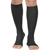Chaussettes de compression anti-fatigue pour femmes, à bout ouvert, 20-30 mmHg, chaussettes de maternité, chaussettes pour lymphœdème