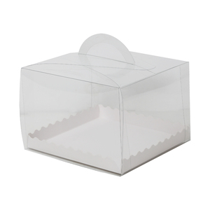 5 Inch Kccb Portable Transparent Box Web Celebrity Birthday Cake Box Cheese Pulped Pastry Case Cookie Box